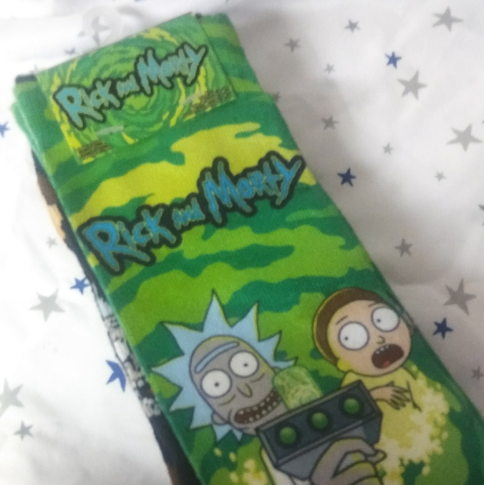 Rick and Morty Theme Socks 6-12 New